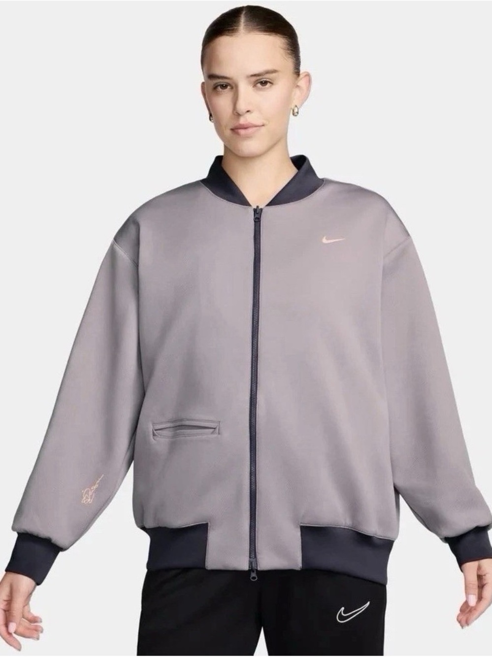 Nike Lavender Jacket with Pink Swoosh - Picture 3 of 8